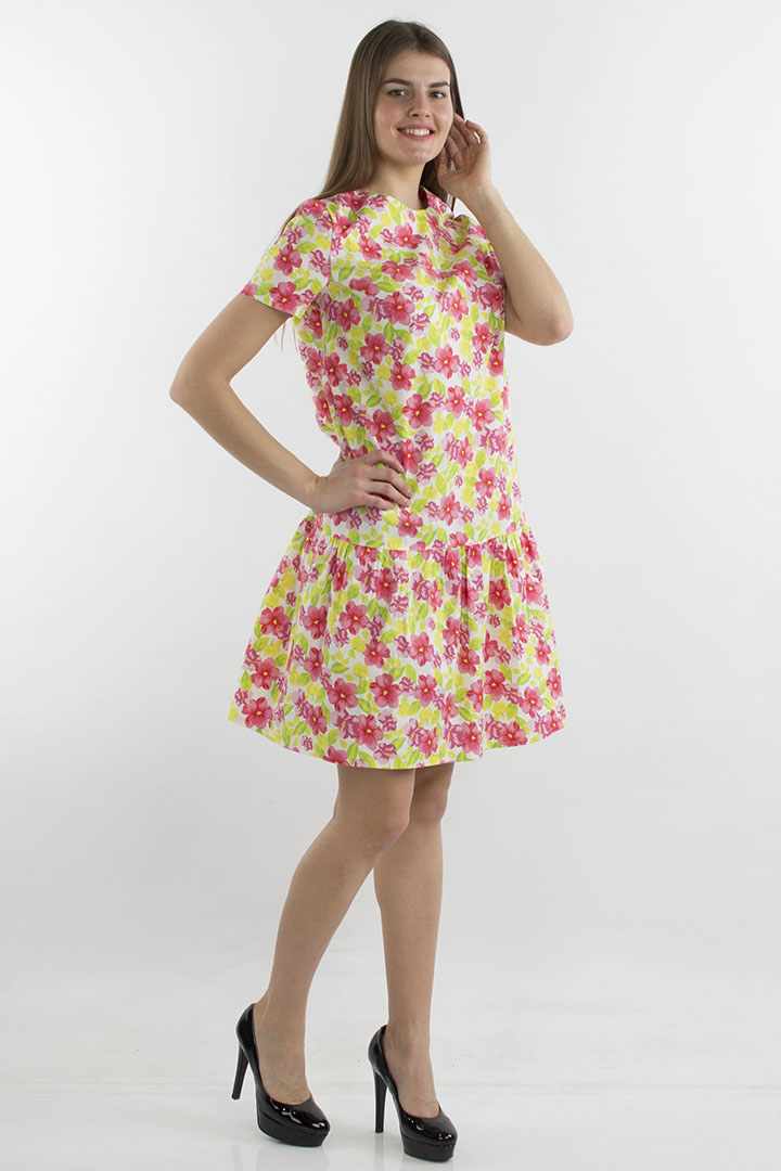 Фото товара 19439, летнее платье с цветами